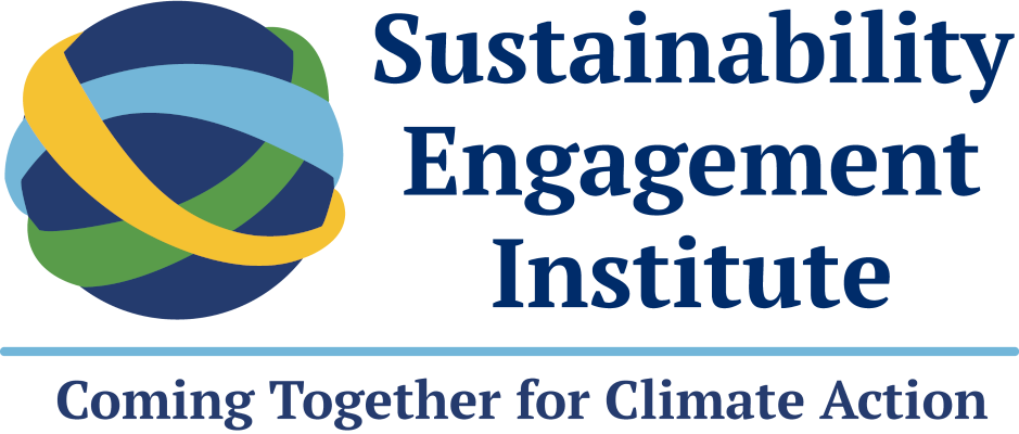 Sustainability Engagement Institute Logo with the tagline "Coming Together for Climate Action"