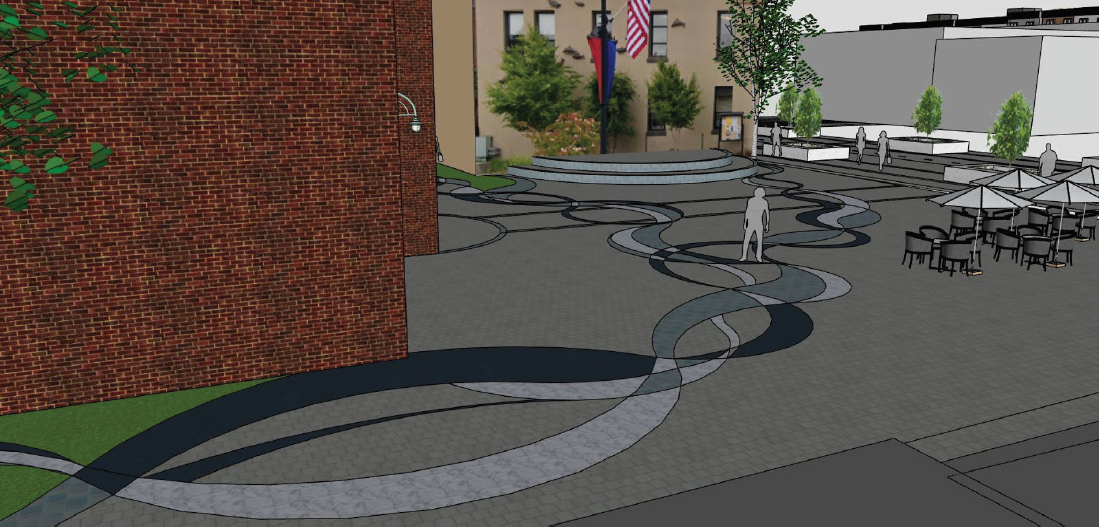 rendered Arlington Downtown Walkway Plan