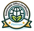Platinum badge which reads Sustainable Office Certification