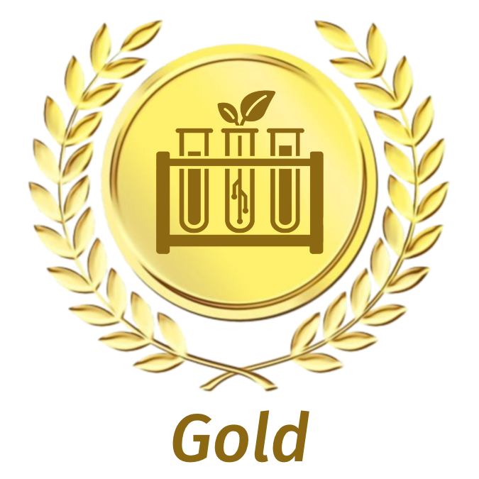 Gold sustainable lab medallion 