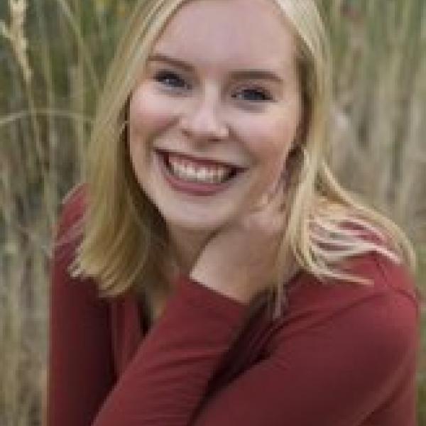 professional head shot photo of a blond girl 